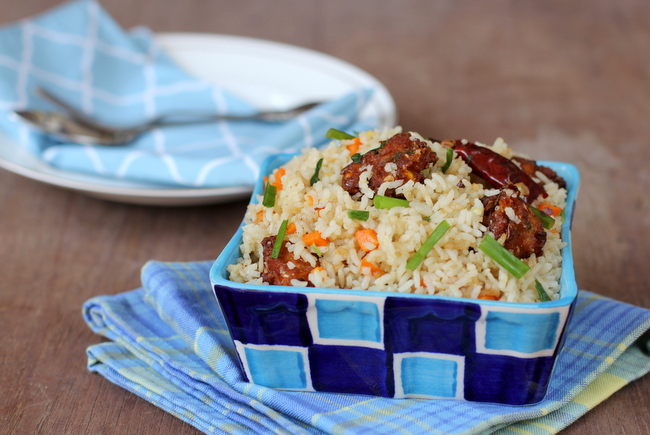 corn manchurian fried rice