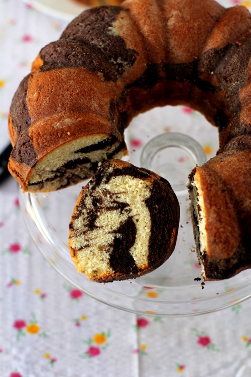 eggless marble bundt cake recipe