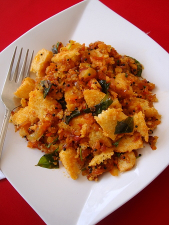 Masala Idli - Snack using left over idlis