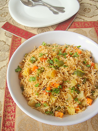 Semiya Biryani - Vermicelli Vegetable Biryani