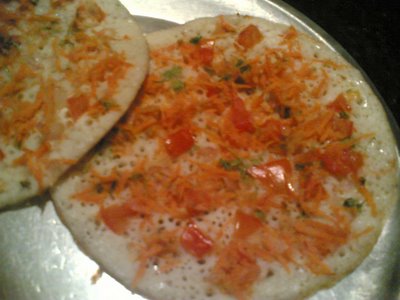 South Indian Tiffin - Uthappams (Lentil Pancakes Topped With Vegetables) - Indian food recipes