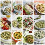Favorite Summer Dinner Salads collage photo showing featured recipes.