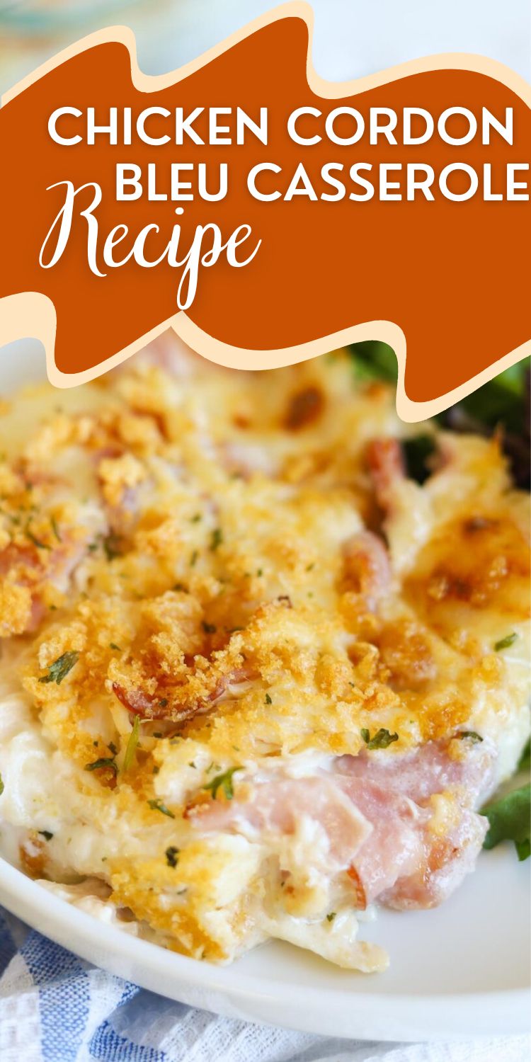 baked keto chicken cordon bleu casserole