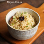 A food photoography for bagara chawal recipe