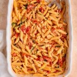 Feta Pasta bake served