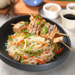 Bbq Tofu With Rice Noodles