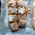 Greek custard pie with phyllo pastry, featured image.