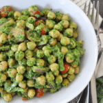 CREAMY Chickpea Pesto Salad