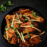 Chicken Karahi on a plate.
