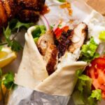 Overhead photo of chicken shawarma