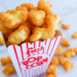 Copycat Buc-ee's Beaver Nuggets in popcorn container