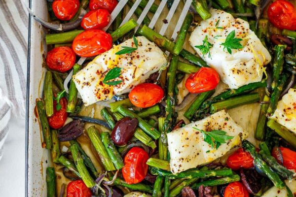 Easy Mediterranean Baked Cod | Feasting At Home