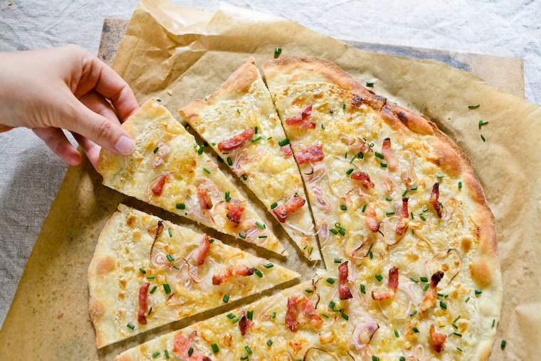 Flammekuech (Alsatian Piza) Recipate | Choculate & Zuchini