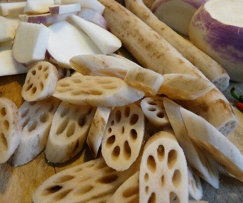 turnips and lotus root