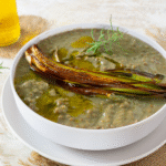 Italian Lentil Soup with Rosemary Oil and Roasted Leek Article