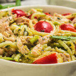 Keto Chicken & Pesto Zoodle Salad
