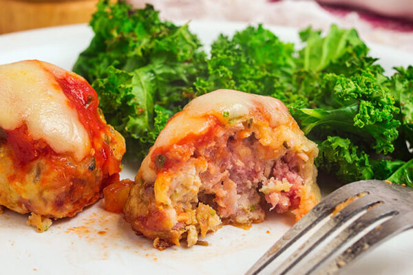 Keto Meatball Parm & Kale Casserole