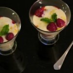 Lemon “Cream” With Fresh Raspberries