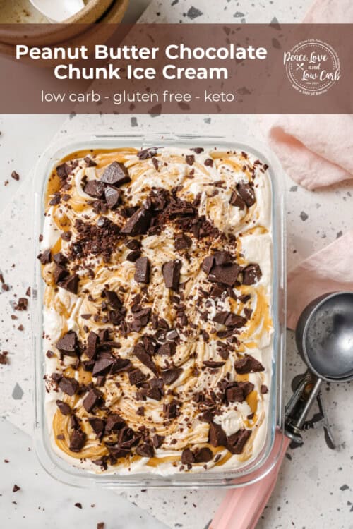 Keto Peanut Butter Chocolate Chunk Ice Cream