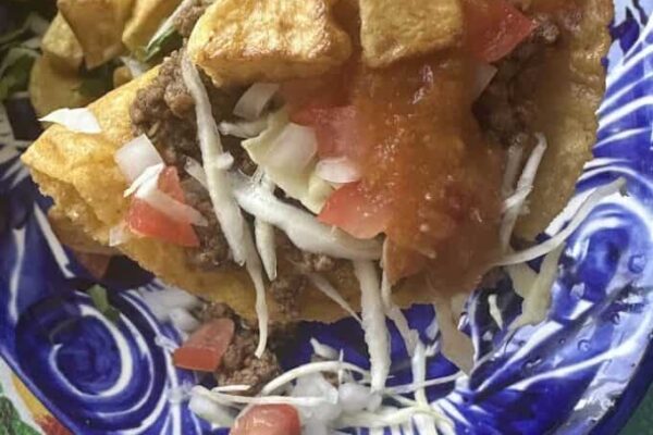 close up of taco