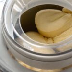 ice cream churning in an ice cream maker