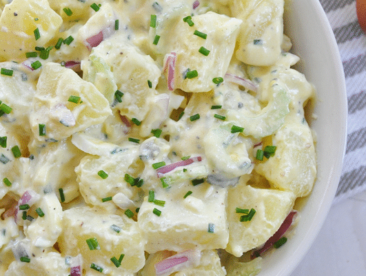 "No May" CREAMY Potato Salad