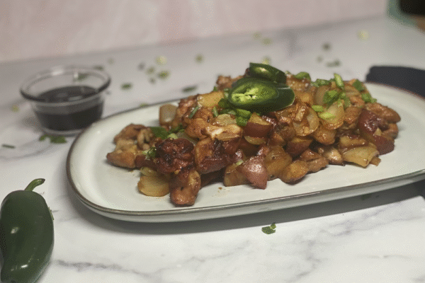 One Pan Molasses Chicken & Potatoes