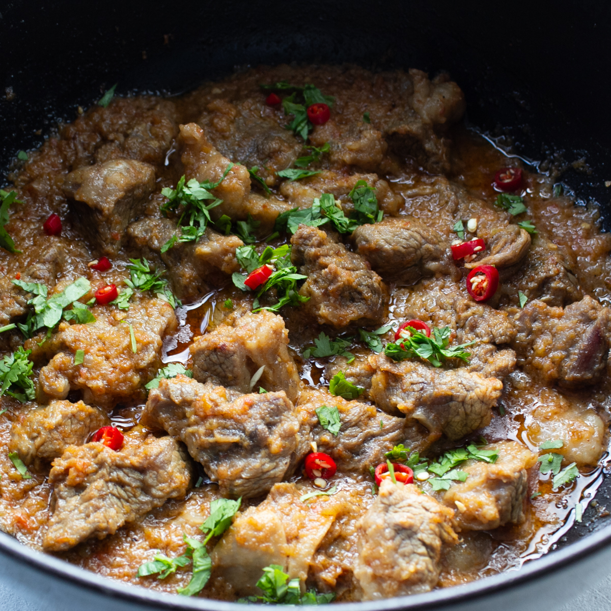 One-Pot Bhuna Gosht (Slow-Cooked Beef with Yogurt)