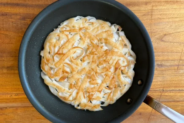 crispy panfried rice noodle pancake