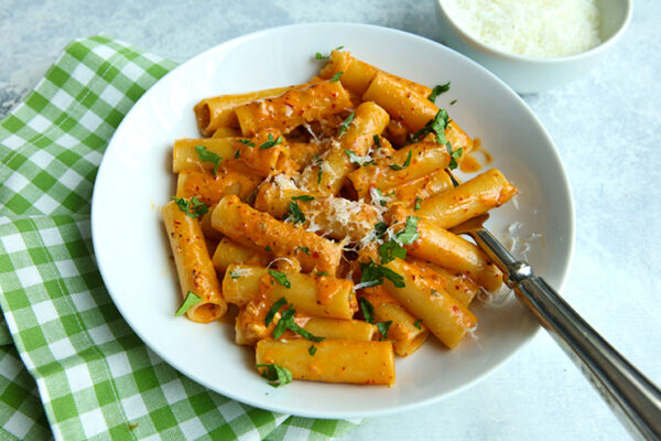 Pasta with nduja, gorgonzola sweet, & mascarpone Pasta with nduja, gorgonzola sweet, & mascarpone