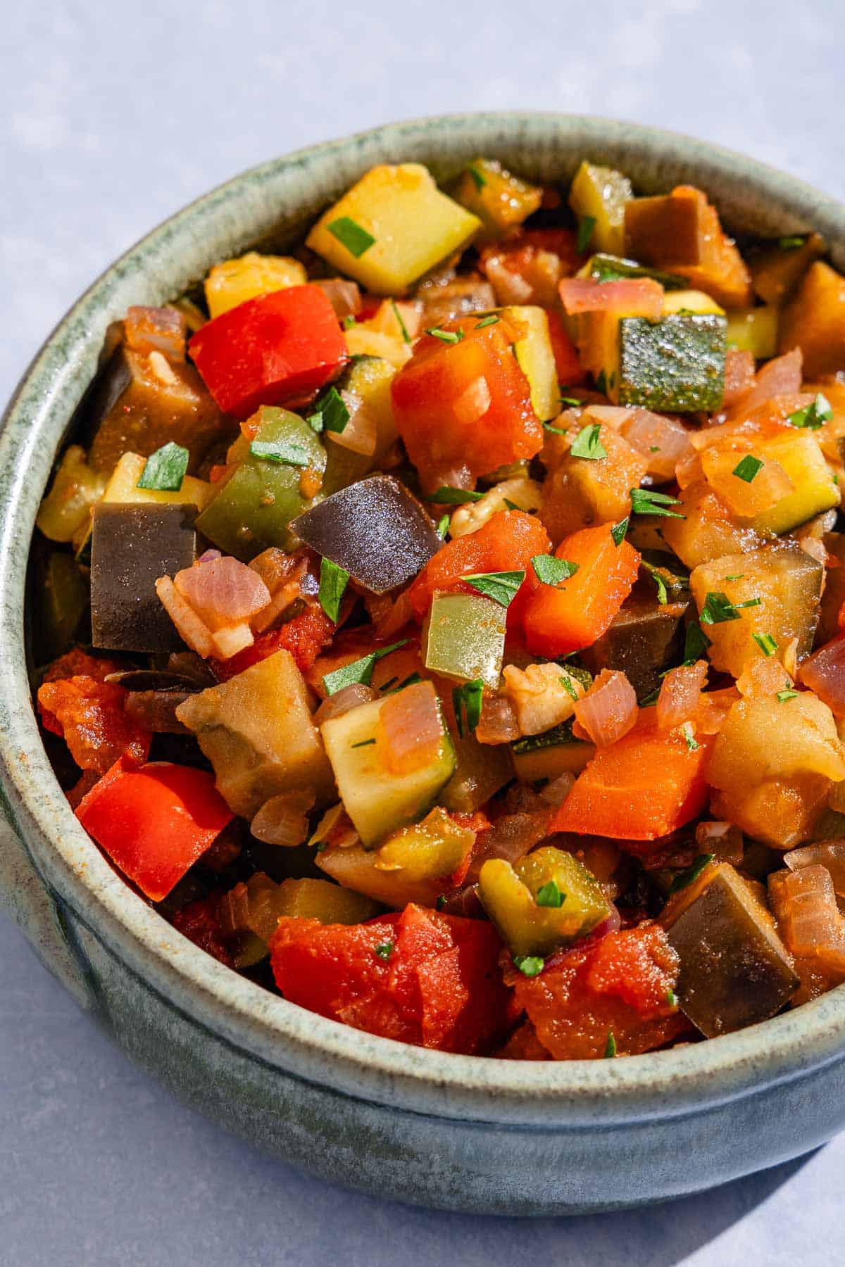 Spanish pisto in a bowl.