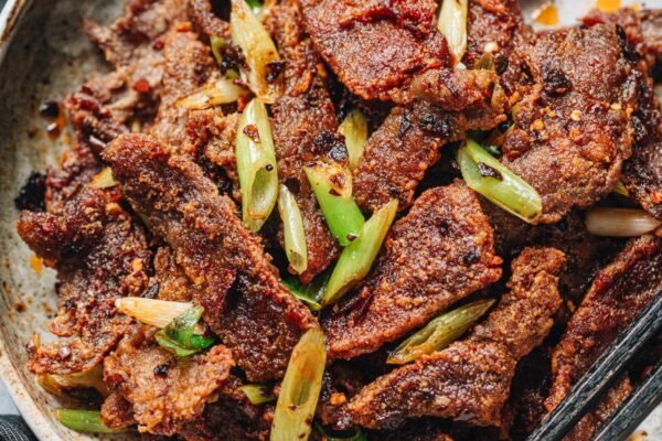 Stir-fried beef