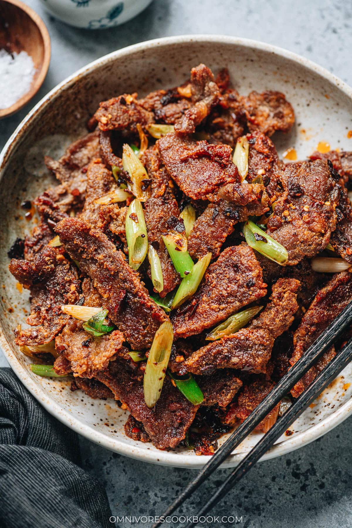 Stir-fried beef