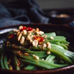 Sichuan jelly noodles (liang fen) with chili oil sauce 绿豆凉粉