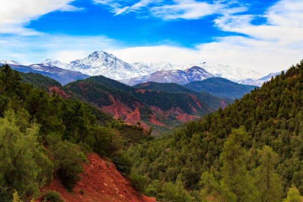 ourika valley morocco panoramic view of atlas mountains