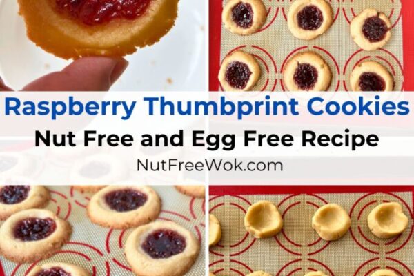 raspberry thumbprint cookie collage