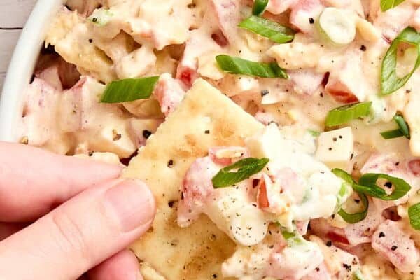 tomato cracker salad pin image