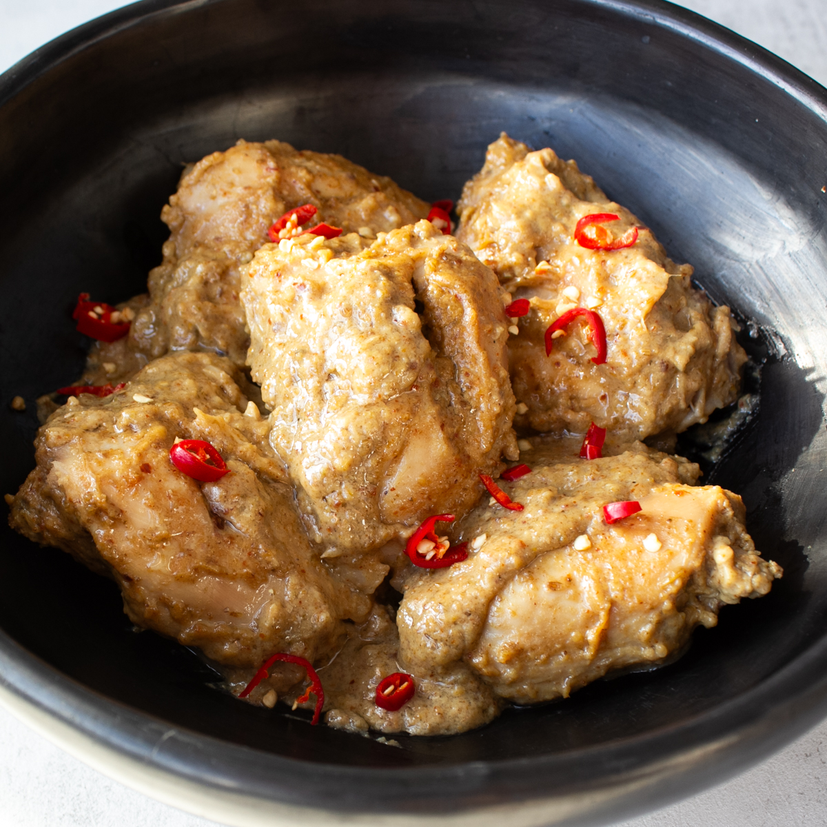 dahi chicken closeup