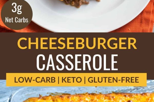 keto cheeseburger casserole pinterest image