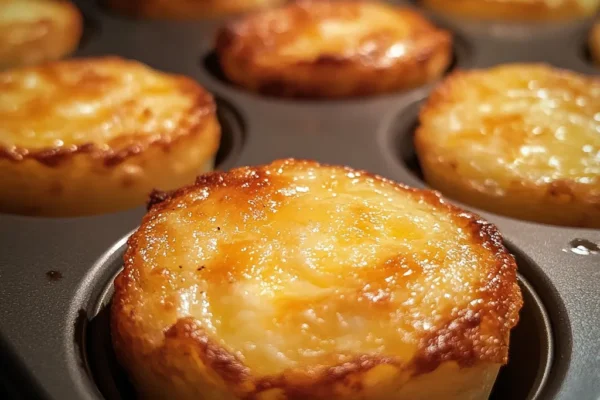 Fluffy egg white bites fresh from the oven, perfect for a healthy breakfast.