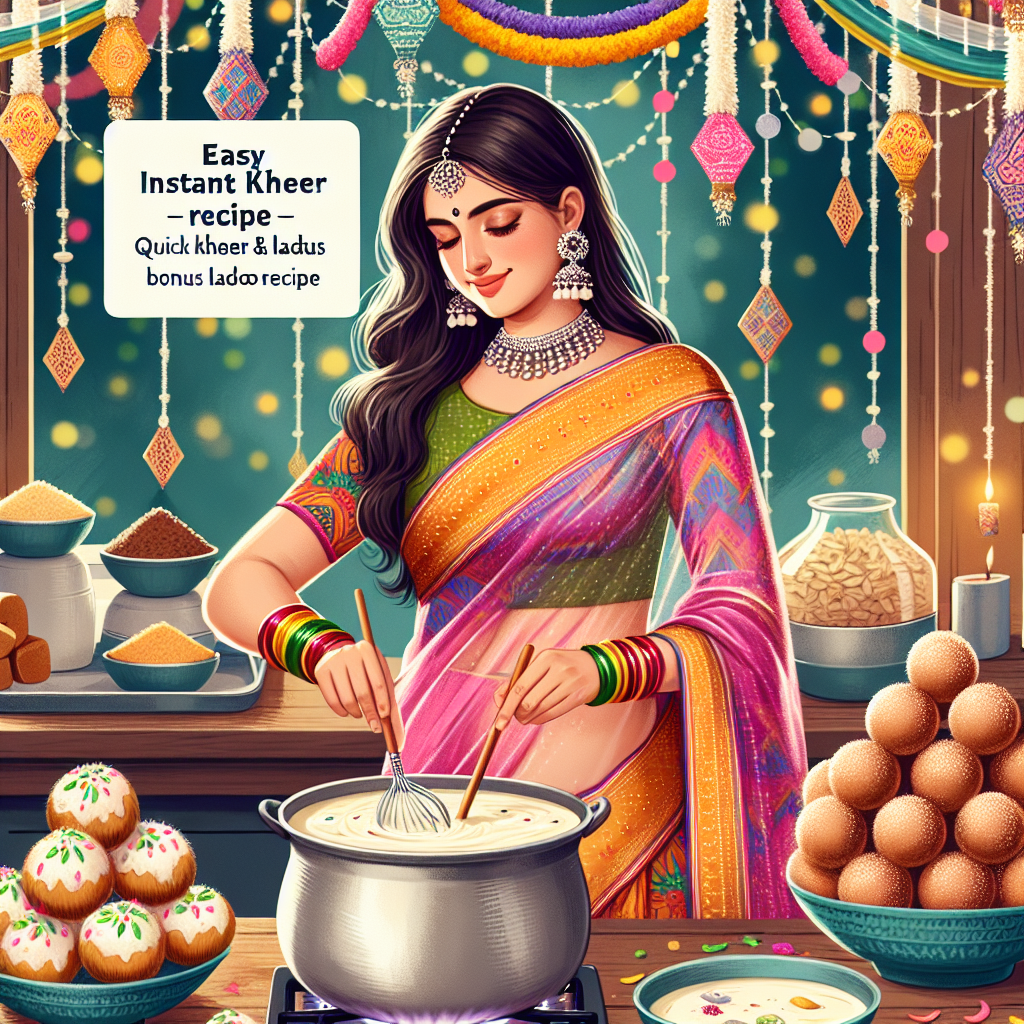 Easy Instant Kheer Recipe pageant spl fast kheer & laddus bonus ladoo recipe recipe 1 Instant Kheer recipe त्योहार spl झटपट खीर & लड्डू Bonus Ladoo recipe Recipe - Ranveer Brar
