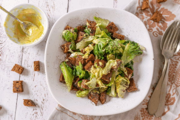 Grilled Caesar Salad with Homemade Dressing