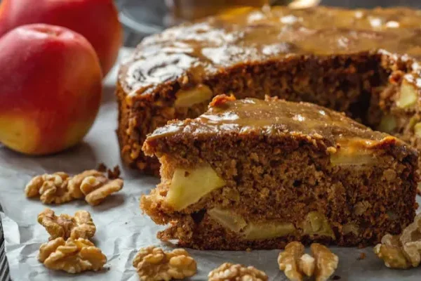 Healthy Oat, Walnut, and Apple Cake Recipe Healthy Oat, Walnut, and Apple Cake Recipe