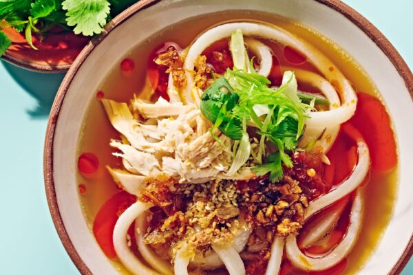 Lao Chicken and Rice Noodle Soup Recipe