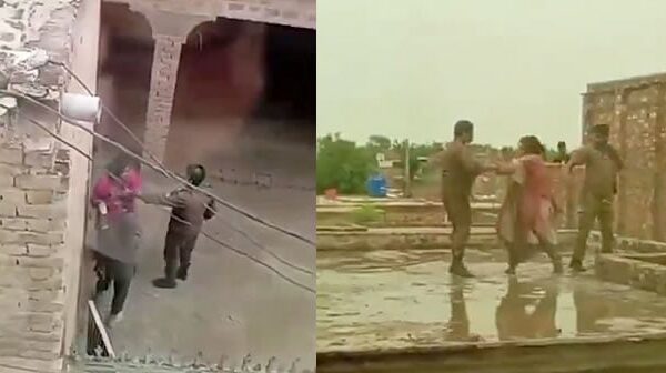 Pakistani Police Officer Assaults Woman in her Own Home f