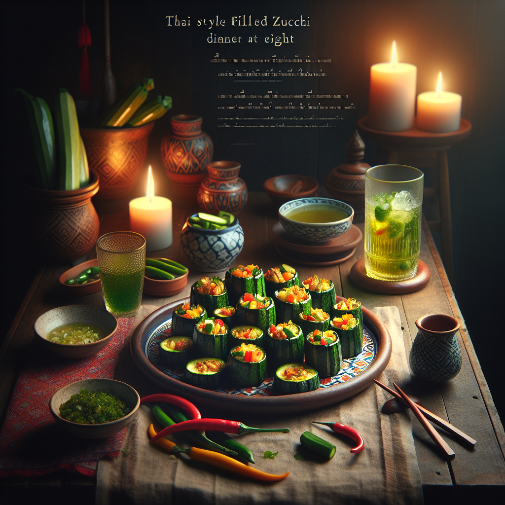 Thai style filled zucchini - dinner at eight