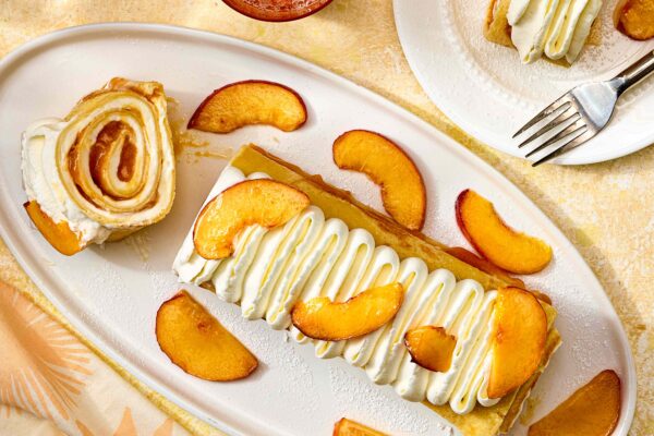 This Easy Peaches and Cream Dessert Is Summer in a Slice This Easy Peaches and Cream Dessert Is Summer in a Slice