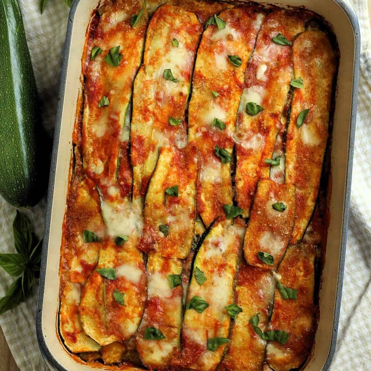 Zucchini PMIGI - BALLDA 1 Sicilian zucchini parmigiana in casserole.