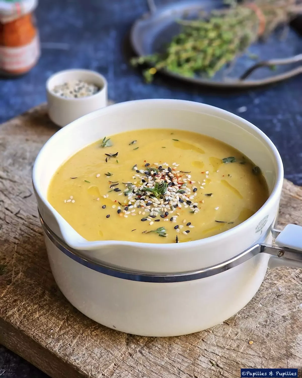 Butternut and leek soup with delicate, easy and aromatic curry 1 Butternut and leek soup with mild, simple and fragrant curry
