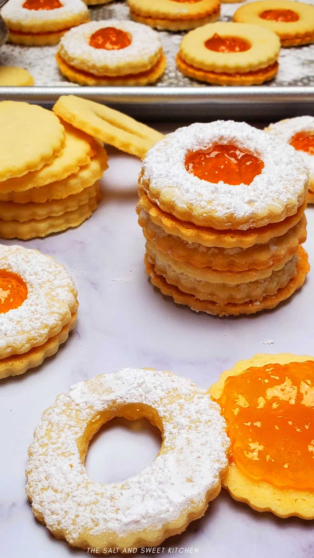 Jam Filled Cookies(Linzer Cookies)-The Salt and Sweet Kitchen 4 If you are looking for Jam recipes, you will love these jam filled cookies recipe. #sablerecipe